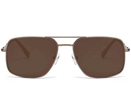 Lunettes de soleil aviateur en métal cuivré #BS2503-0070