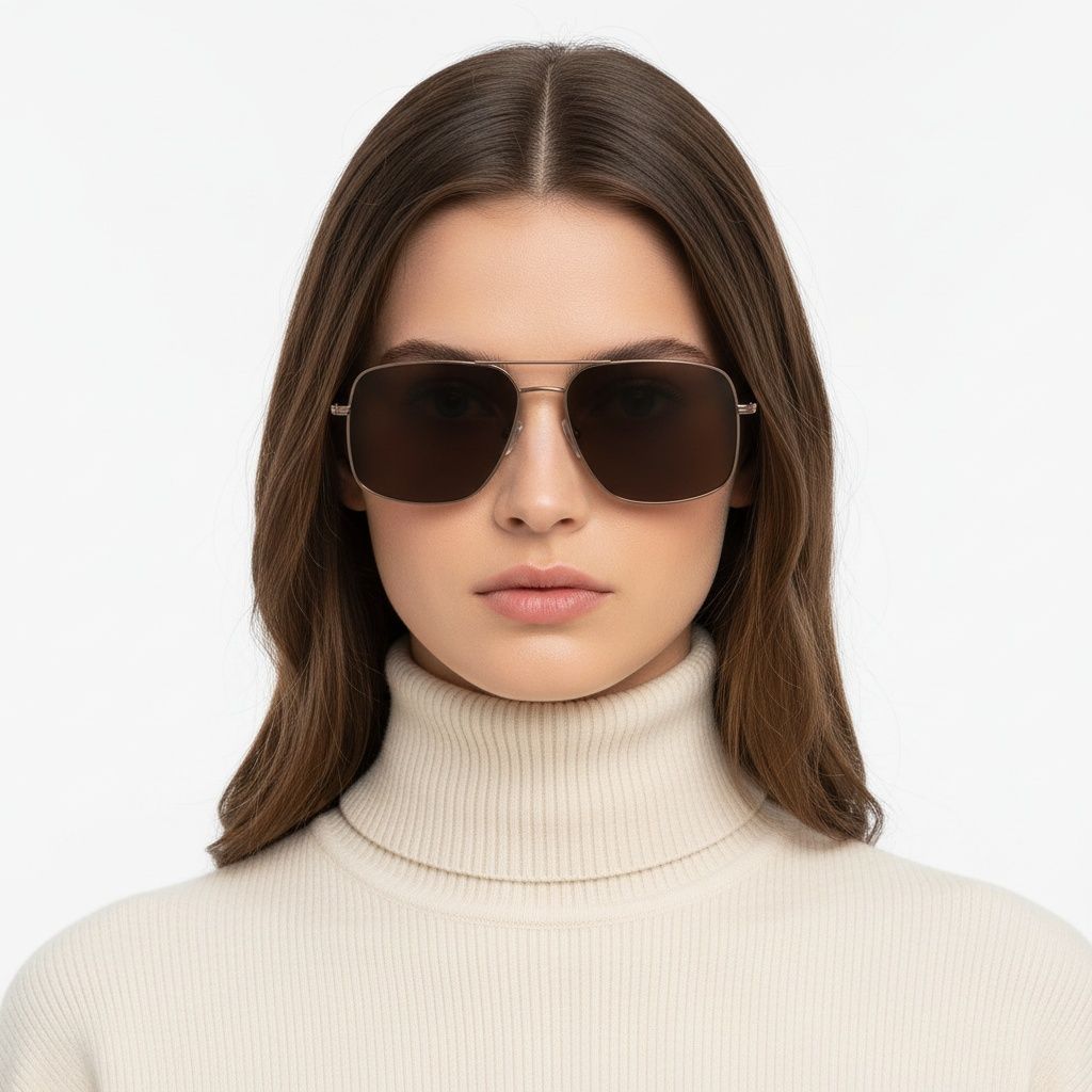 Aviator Copper Metal Sunglasses #BS2503-0070