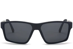 Rectangular Black Plastic Sunglasses #BS2503-0071