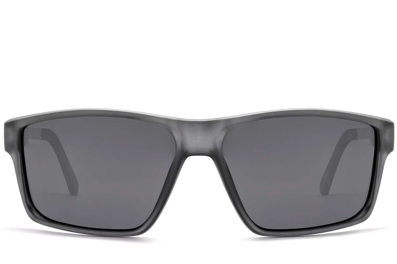 Rectangular Grey Plastic Sunglasses #BS2503-0072