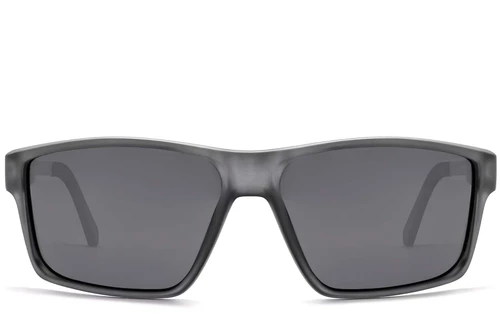 Lunettes de soleil rectangulaires en plastique gris #BS2503-0072