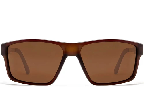 Rectangular Brown Plastic Sunglasses #BS2503-0073