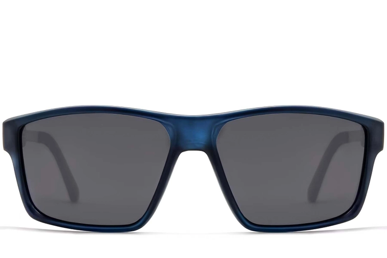 Rectangular Blue Plastic Sunglasses #BS2503-0074