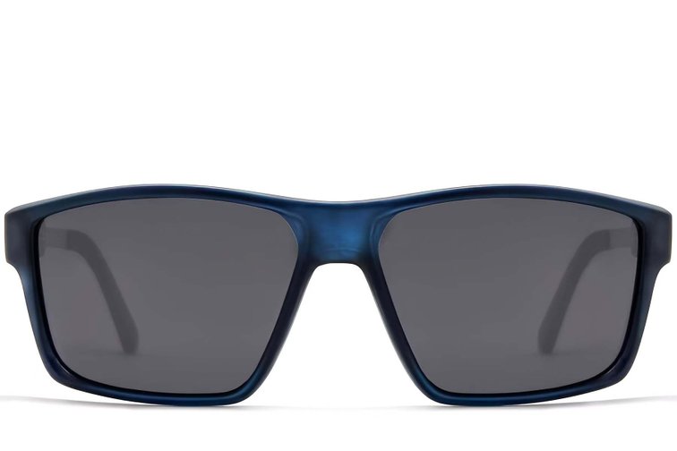 Rectangular Blue Plastic Sunglasses #BS2503-0074