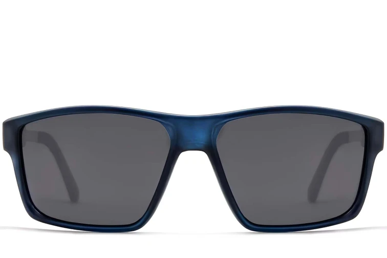 Rectangular Blue Plastic Sunglasses #BS2503-0074