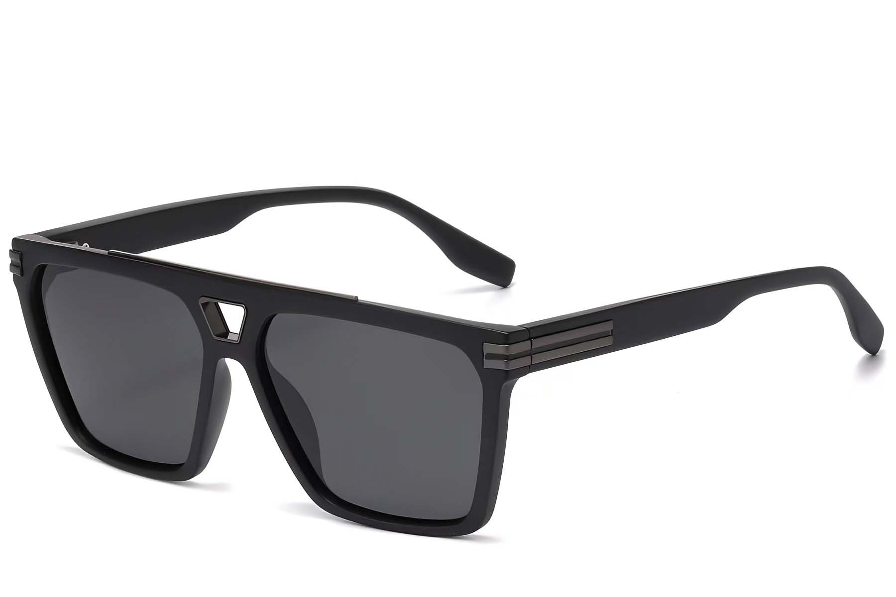Aviator Black Plastic Sunglasses #BS2503-0075