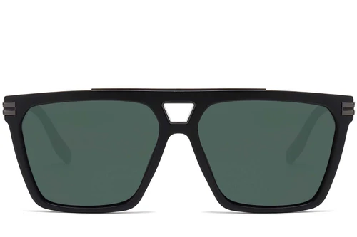 Gafas de sol de aviador de plástico negro # BS2503-0077