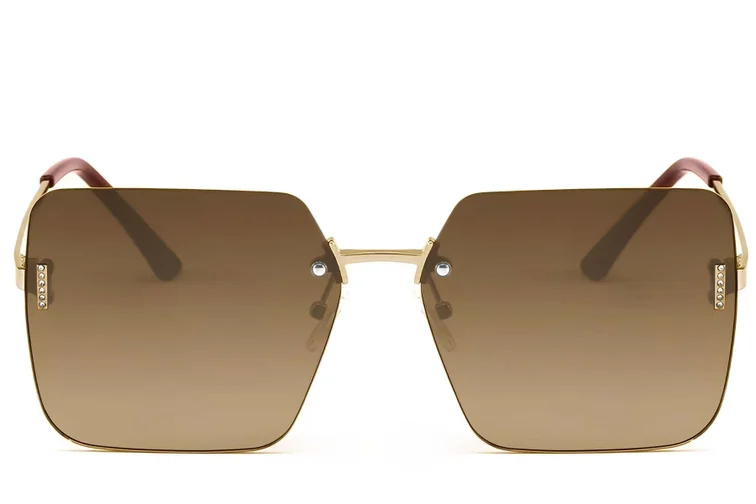 Gafas de sol invisibles de metal dorado #BS2503-0078
