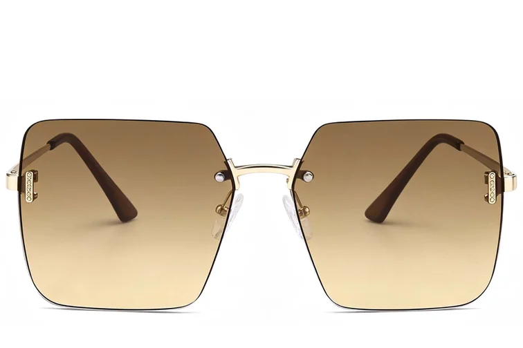 Gafas de sol invisibles de metal dorado #BS2503-0078