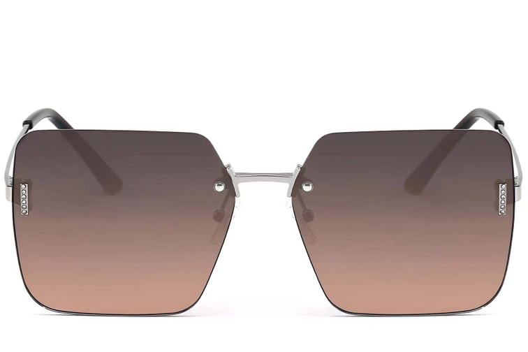 Invisible Silver Metal Sunglasses #BS2503-0079