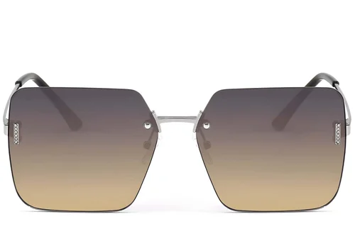 Lunettes de soleil invisibles en métal argenté #BS2503-0080