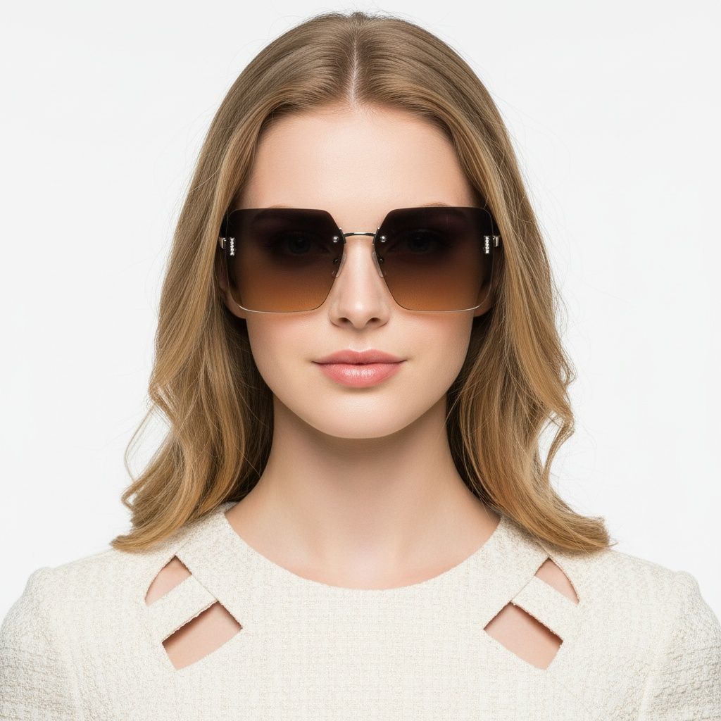 Invisible Silver Metal Sunglasses #BS2503-0080