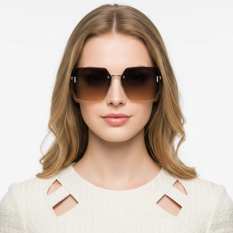 Invisible Silver Metal Sunglasses #BS2503-0080