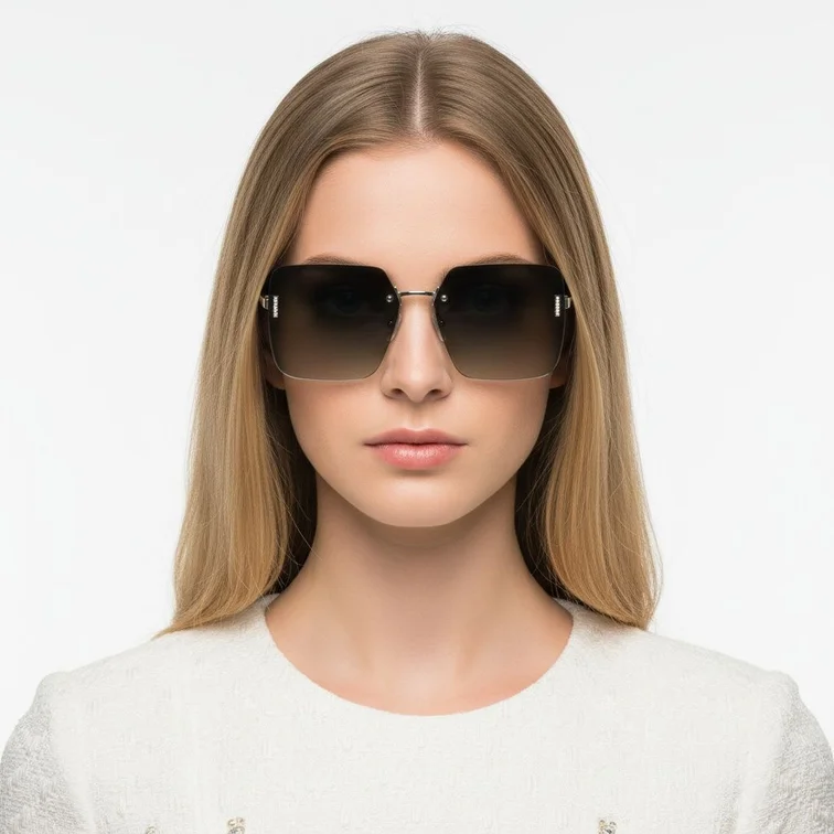 Invisible Silver Metal Sunglasses #BS2503-0081