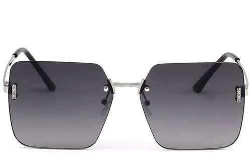 Lunettes de soleil invisibles en métal argenté #BS2503-0082