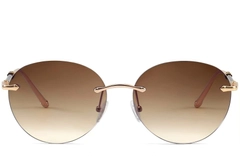 Invisible Golden Metal Sunglasses #BS2503-0083