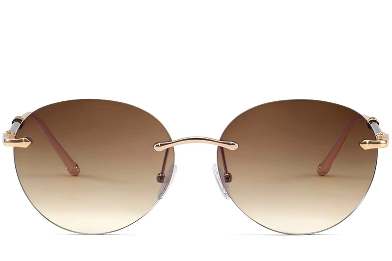 Invisible Golden Metal Sunglasses #BS2503-0083