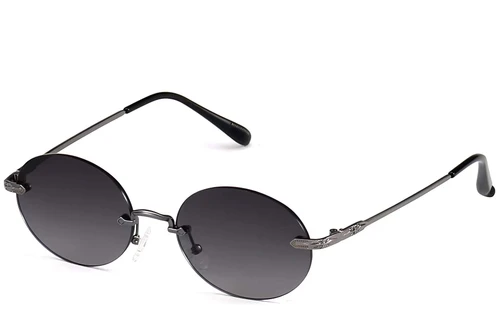 Invisible Grey Metal Sunglasses #BS2503-0084