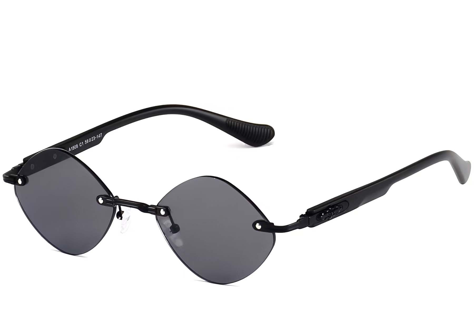 Invisible Black Metal Sunglasses #BS2503-0085