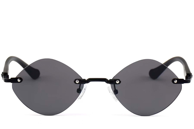 Invisible Black Metal Sunglasses #BS2503-0085