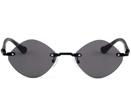 Lunettes de soleil invisibles en métal noir #BS2503-0085