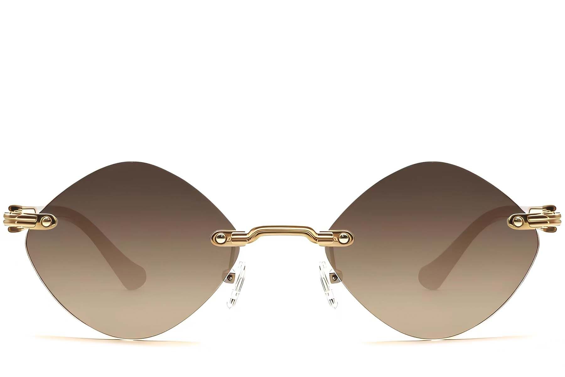 Invisible Golden Metal Sunglasses #BS2503-0086