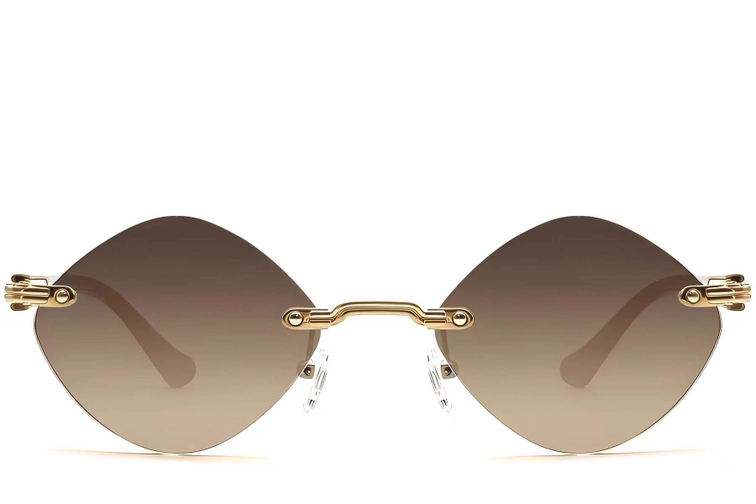 Invisible Golden Metal Sunglasses #BS2503-0086