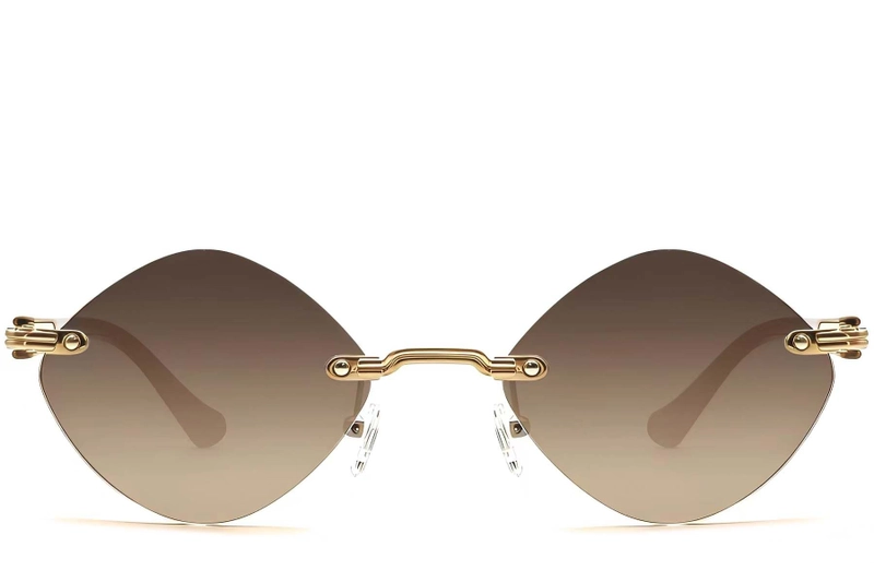 Invisible Golden Metal Sunglasses #BS2503-0086