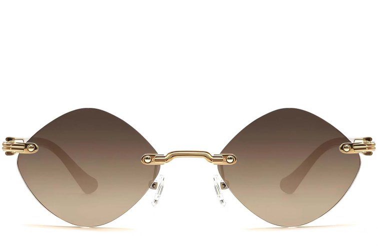Invisible Golden Metal Sunglasses #BS2503-0086