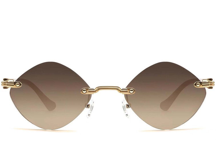Invisible Golden Metal Sunglasses #BS2503-0086