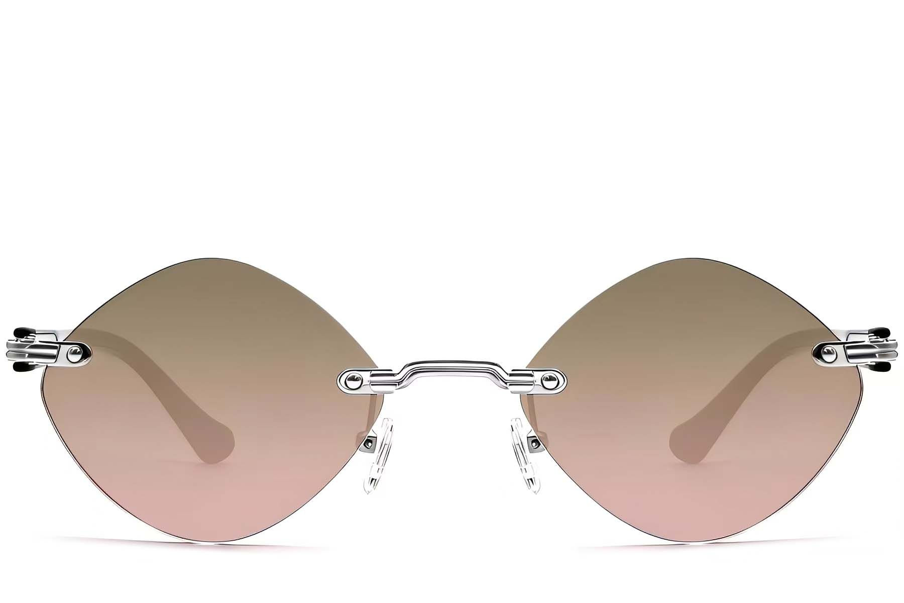 Invisible Silver Metal Sunglasses #BS2503-0087