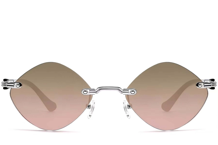 Invisible Silver Metal Sunglasses #BS2503-0087