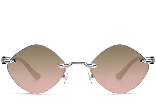 Lunettes de soleil invisibles en métal argenté #BS2503-0087