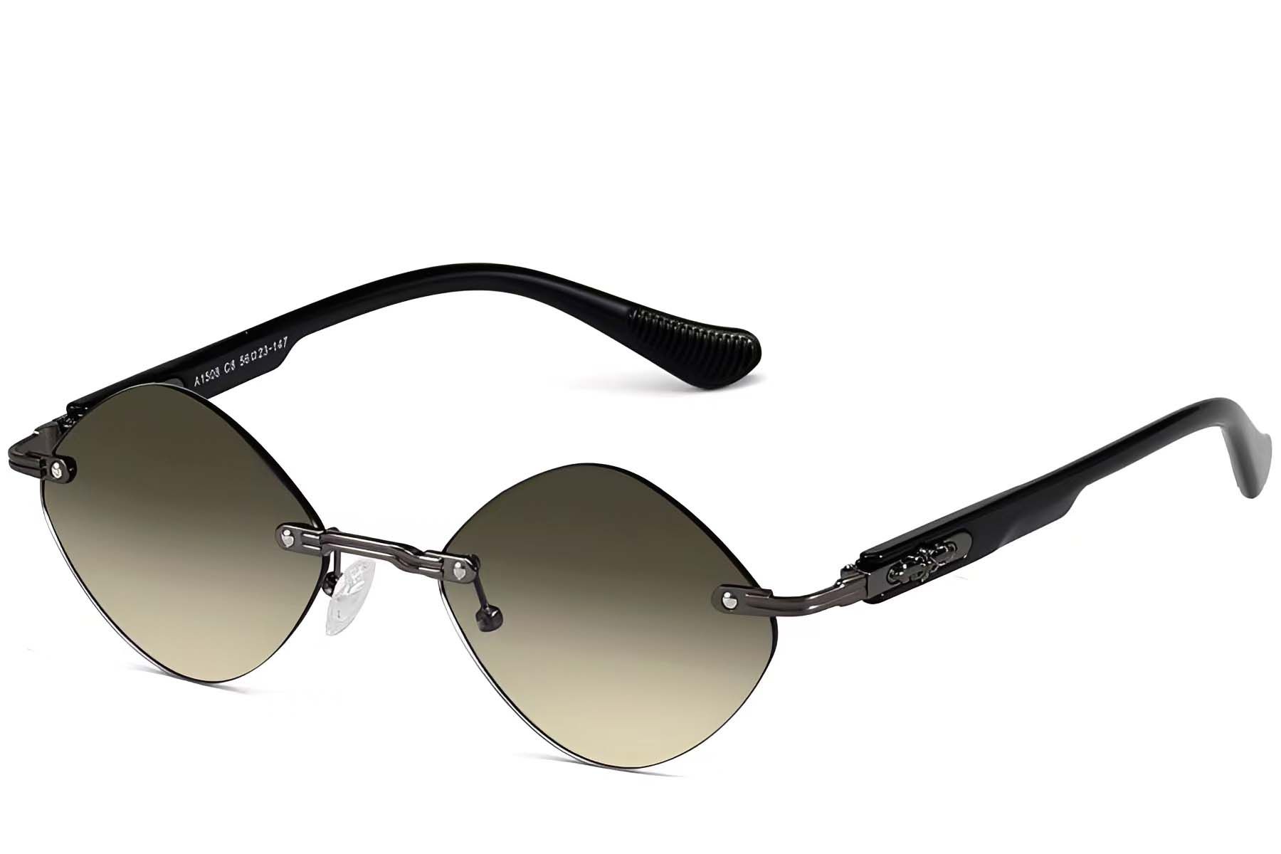 Gafas de sol invisibles de metal gris #BS2503-0088