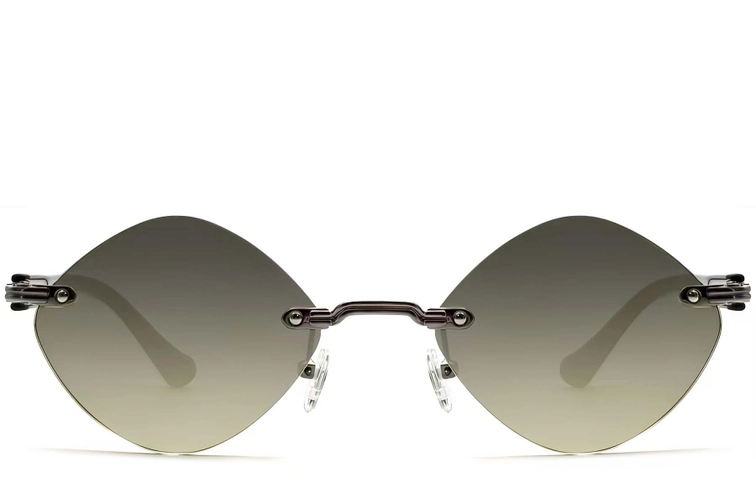 Invisible Grey Metal Sunglasses #BS2503-0088