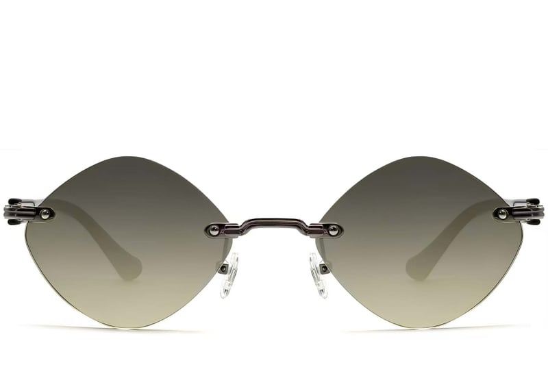 Invisible Grey Metal Sunglasses #BS2503-0088