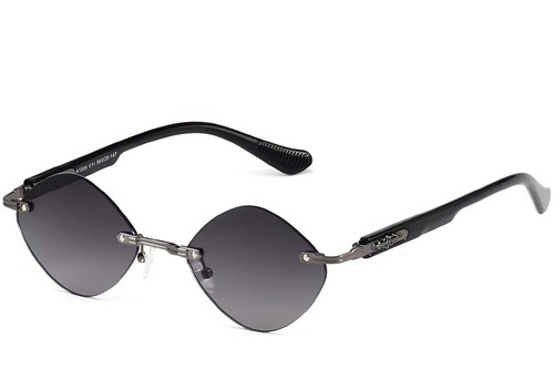 Invisible Grey Metal Sunglasses #BS2503-0089