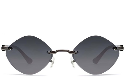 Invisible Grey Metal Sunglasses #BS2503-0089