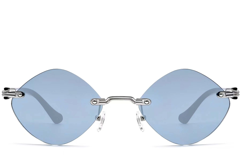 Invisible Silver Metal Sunglasses #BS2503-0090