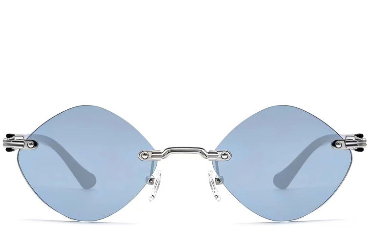 Invisible Silver Metal Sunglasses #BS2503-0090