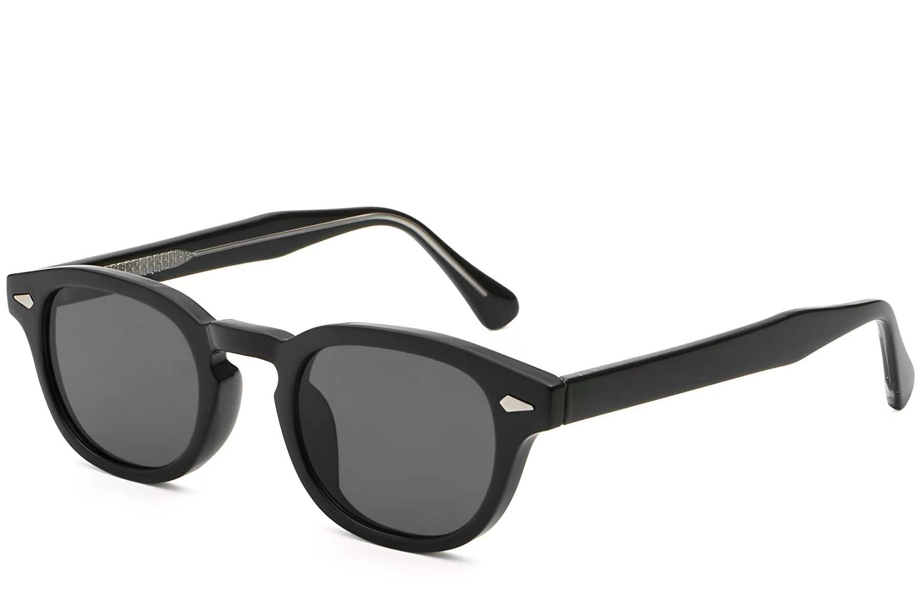 Oval Black Plastic Sunglasses #BS2503-0091