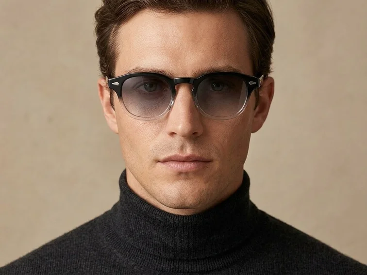 Oval Black Plastic Sunglasses #BS2503-0093