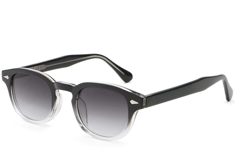 Oval Black Plastic Sunglasses #BS2503-0093
