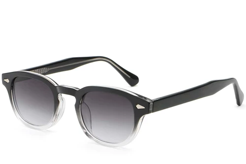 Oval Black Plastic Sunglasses #BS2503-0093