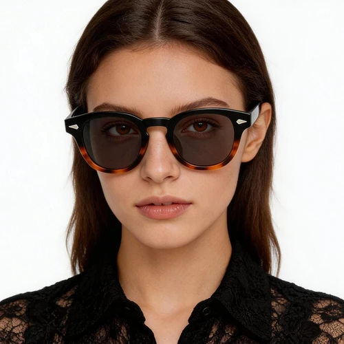 Oval Tortoiseshell Plastic Sunglasses #BS2503-0094
