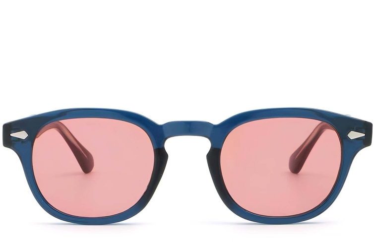 Oval Blue Plastic Sunglasses #BS2503-0095