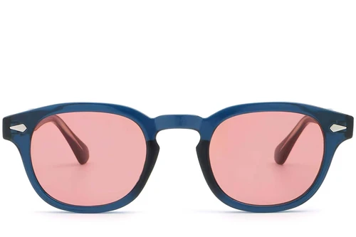 Oval Blue Plastic Sunglasses #BS2503-0095