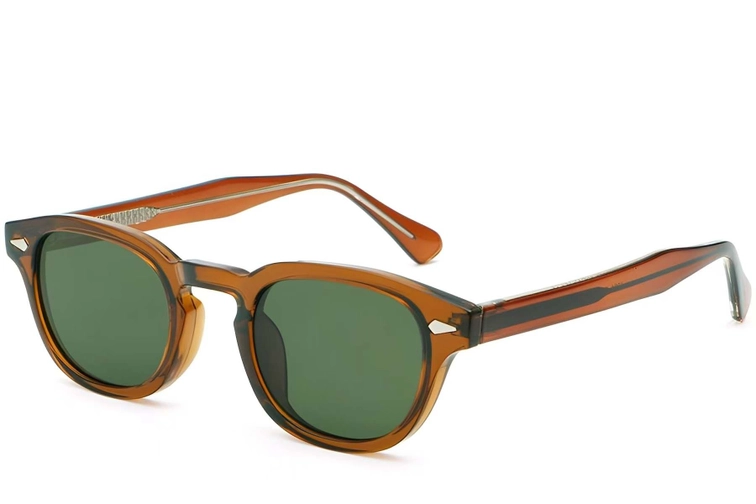 Oval Brown Plastic Sunglasses #BS2503-0096