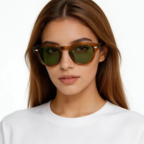 Oval Brown Plastic Sunglasses #BS2503-0096