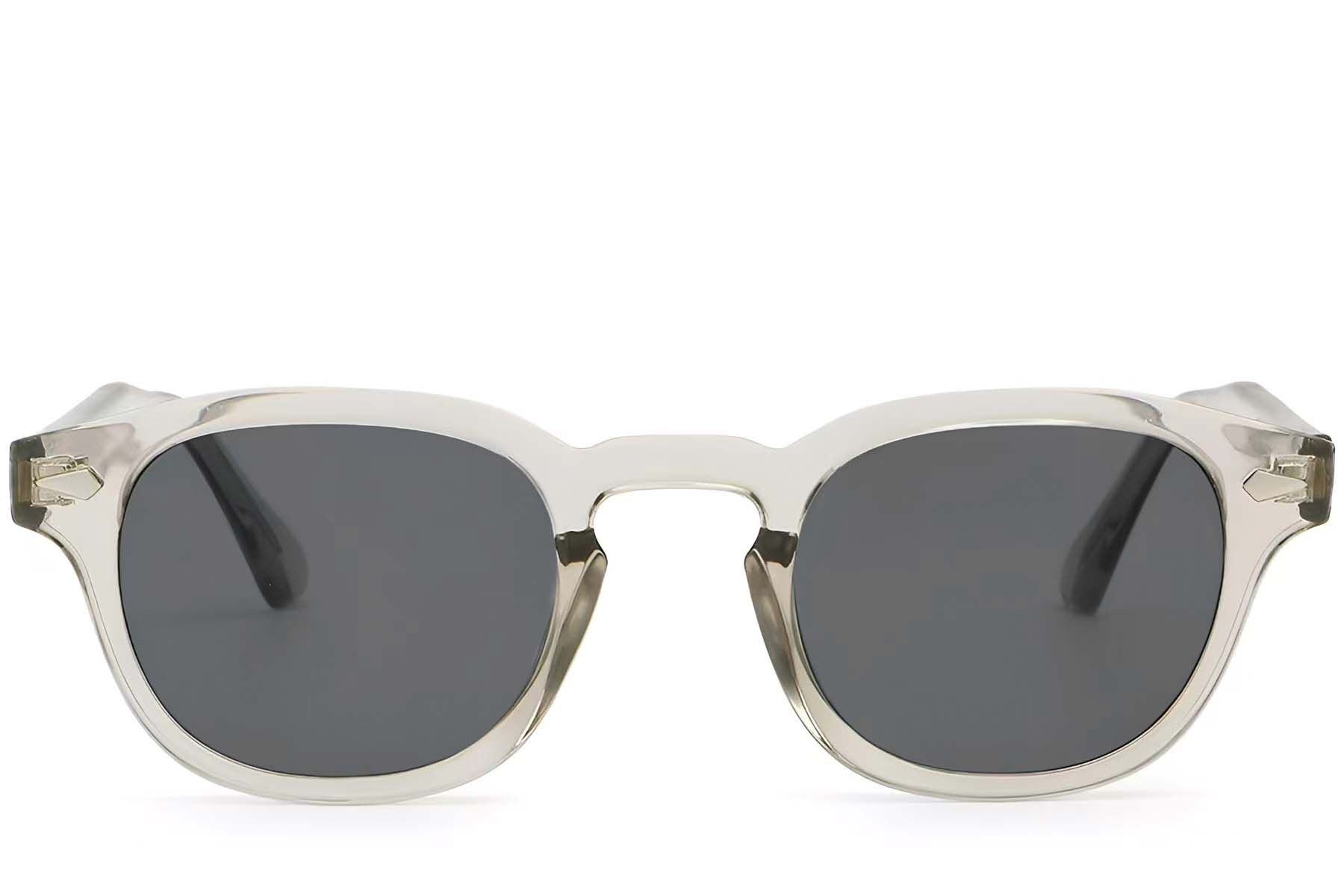 Gafas de sol ovaladas de plástico gris #BS2503-0097